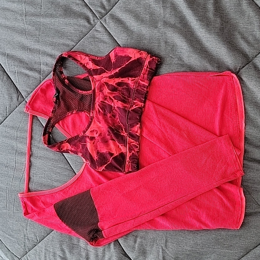 NWOT Hurley Nike Dri-Fit Sportsbra with Matching Long Sleeve